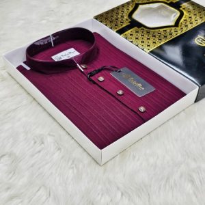 Maroon Stace Popcorn Panjabi