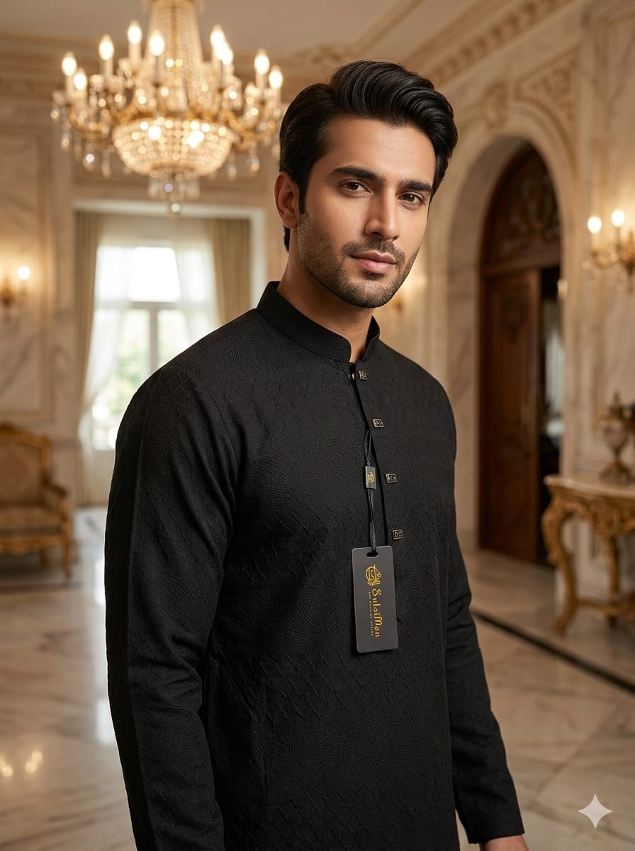 Exclusive black China Popcorn Panjabi