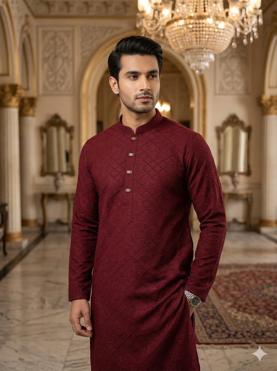 Premium Merun Popcorn Panjabi