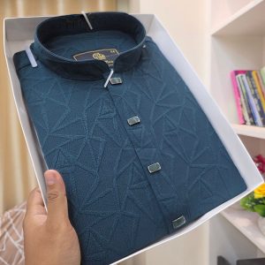 Premium Sea Green China Popcorn Panjabi