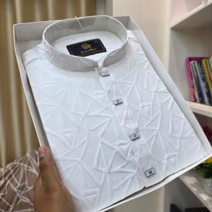 White Chaina fenci Popcorn Panjabi